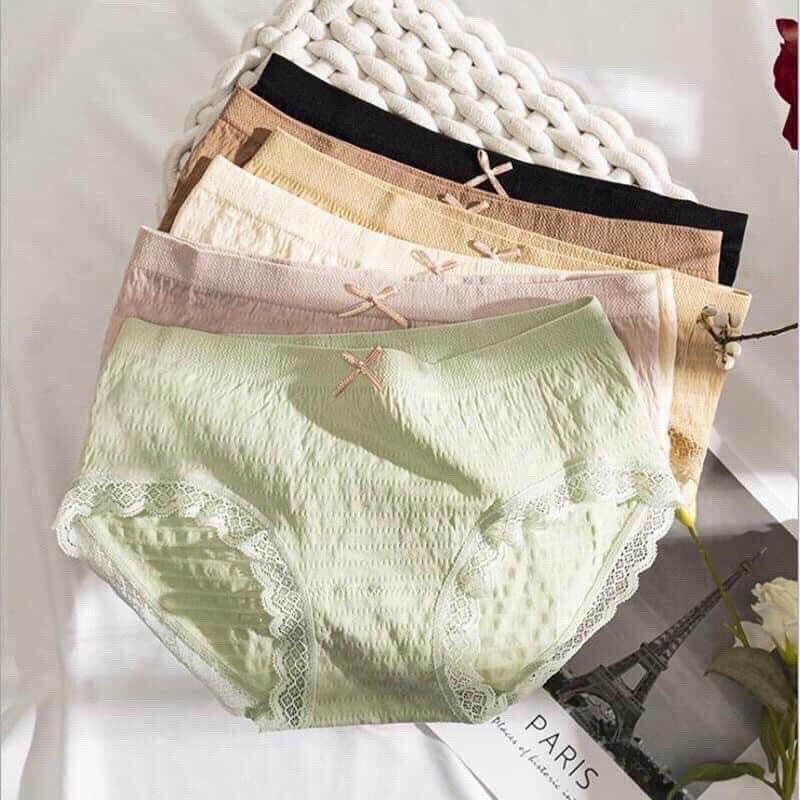 SÉT 10 CHIẾC QUẦN LÓT COTTON DỆT KHÁNG KHUẨN B12