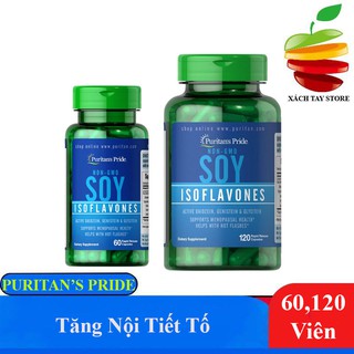 Viên Uống Tăng Nội Tiết Tố Nữ SOY ISOFLAVONES Puritan’s Pride – 60/120 Viên