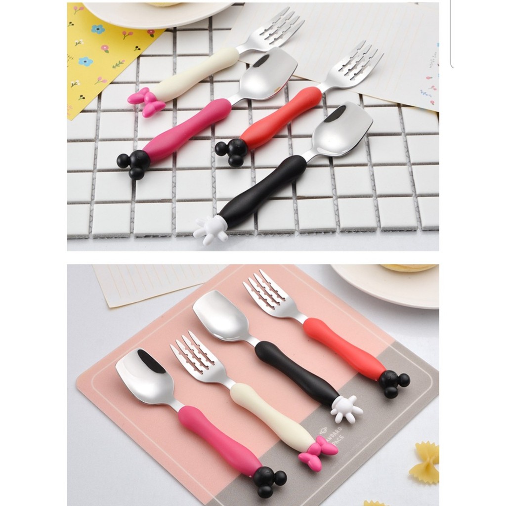 Muỗng nĩa mickey cho bé