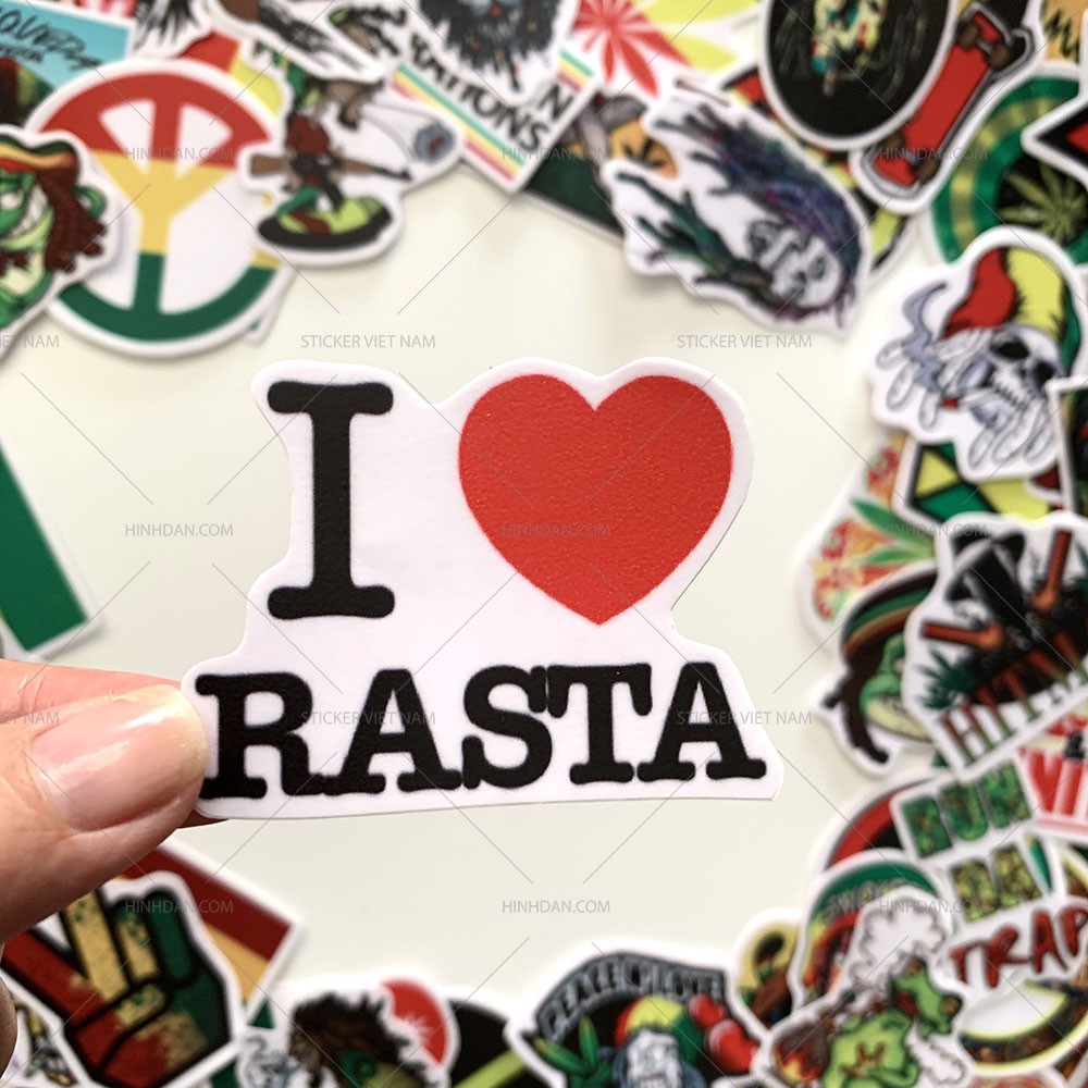 [HCM] Sticker RASTA, Rastafari Bob Marley Ngầu Tem Dán Chống Nước | Sticker Việt Nam