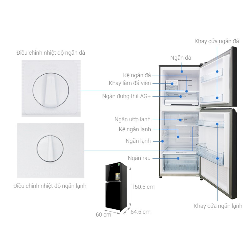 [ GIá Hủy Diệt ] Tủ lạnh Panasonic Inverter 306 lít NR-BL340PKVN ( CHỈ GIAO HÀNG KHU VỰC HCM )