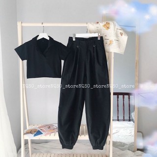 Quần baggy xếp ly phối khoen ❤