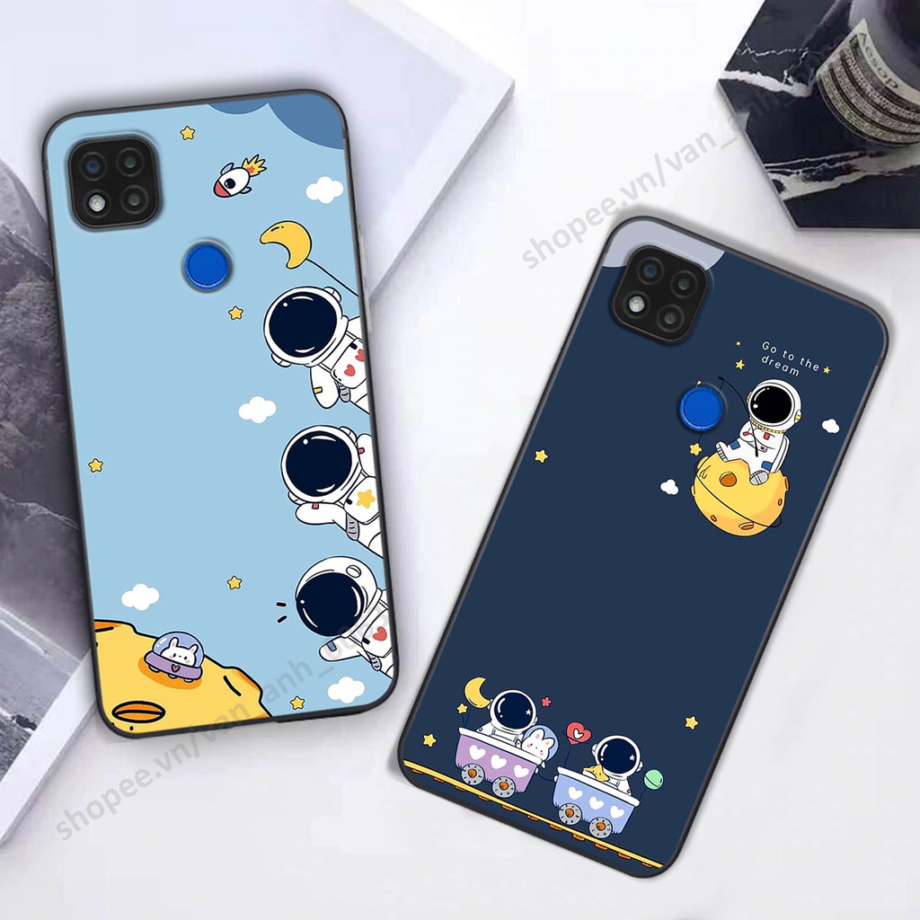 Ốp Xiaomi Redmi 9C hình bầu trời, phi hành gia đẹp, ốp lưng điện thoại xiaomi viền dẻo cao cấp