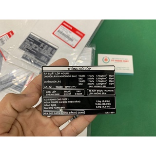 Tem thông số lốp lead 125 đời 2013