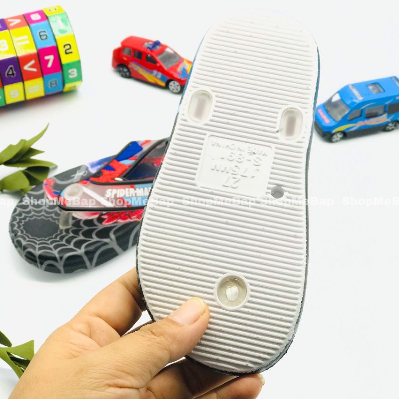 Dép kẹp , tông người nhện in3D sắc nét siêu êm cho bé trai