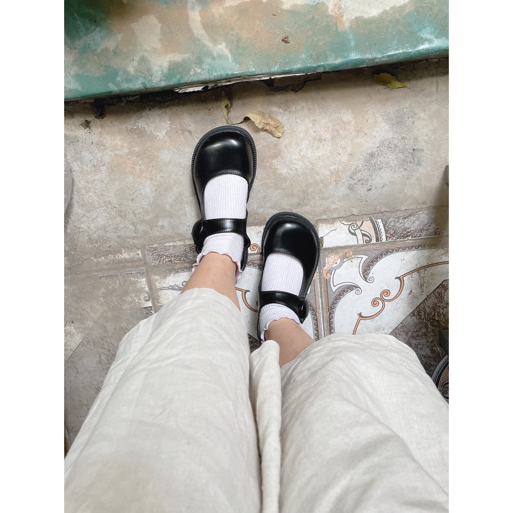 Giày Mary Jane quai dính gót 3cm