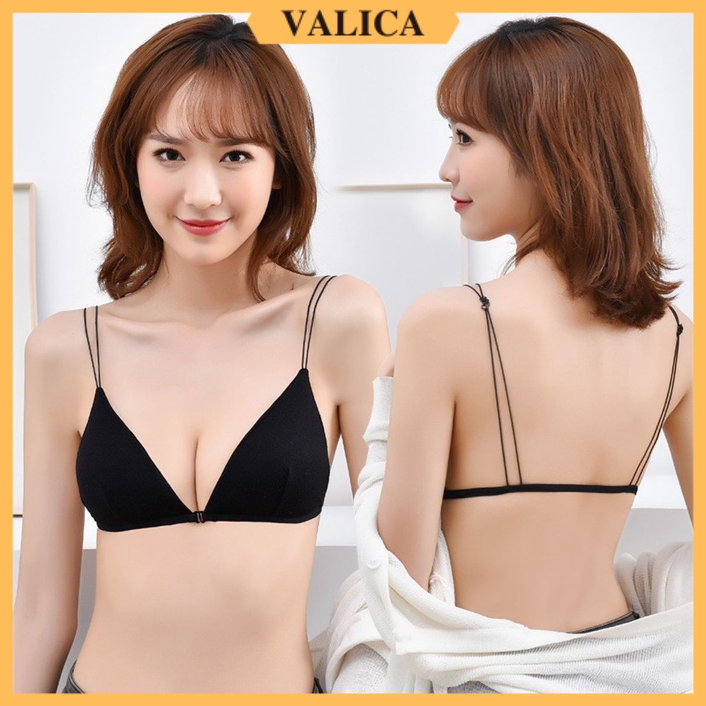 Áo bra nữ đẹp 2 dây cài trước , áo lót không gọng đệm mỏng sexy VALICA 2099