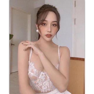 Áo kiểu 🌺 áo cúp ngực ren phối - kèm ảnh thật
