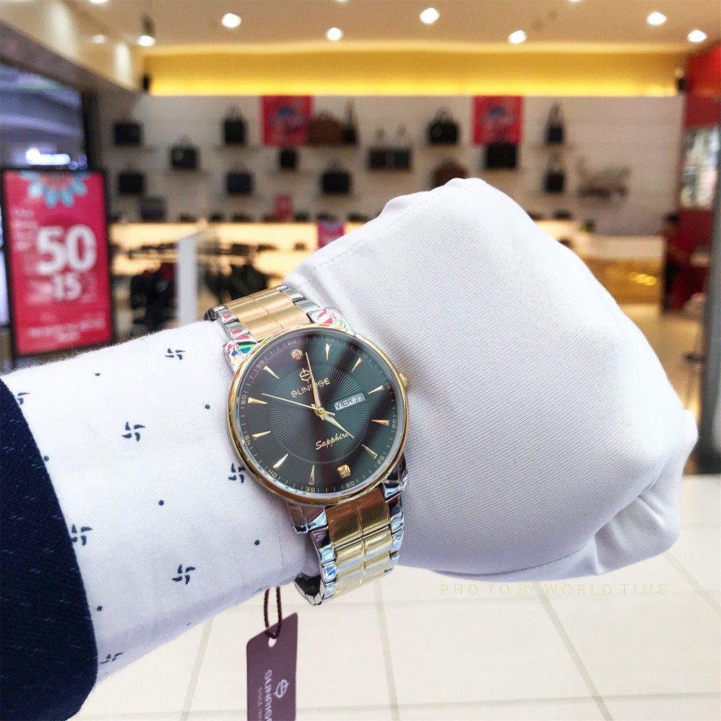 Đồng hồ nam sunrise DM747SWC  chính hãng full box  sapphire chống xước , chống nước, bảo hành 3 năm | BigBuy360 - bigbuy360.vn