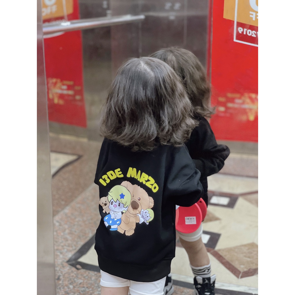 Áo nỉ cổ tròn Demarzo baby cho bé , áo sweater trẻ em , Kid_genZ