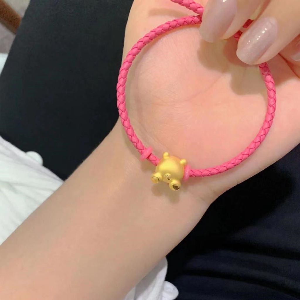 Vòng Tay Bạc 925 Hình Gấu Dâu Tây Disney Không Phai Màu RMVC