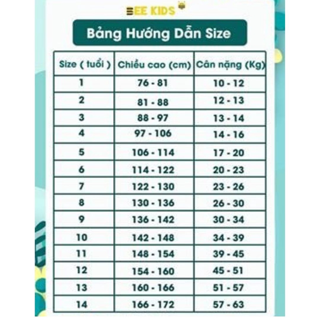 Yếm Bé Gái Bee Kids Chất Liệu Thô Mềm Mịn , Không Bai Không Xù (1-6 Tuổi)7JC00801LT