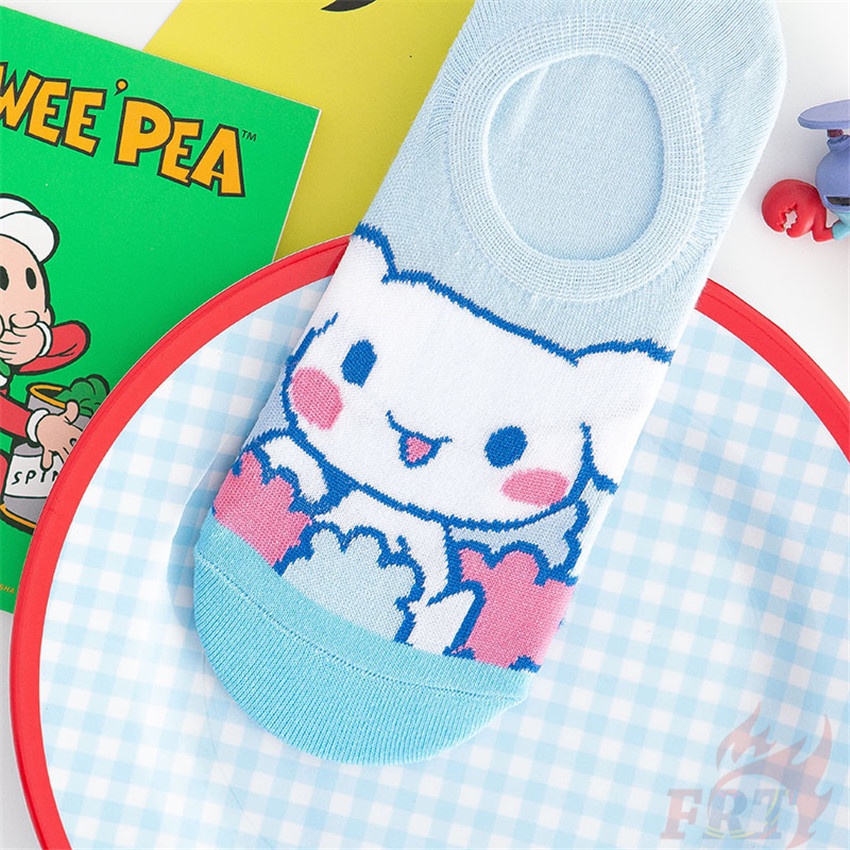 ❀ Vớ Mắt Cá Chân Sanrio ❀ 1 Đôi Tất Ngắn In Hình Cinnamoroll Hello Kitty BADTZ-MARU Keroppi Thời Trang Hip Hop Đường Phố