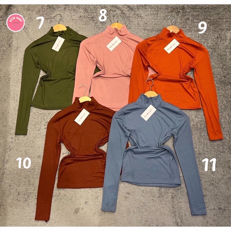 ÁO THUN BODY CỔ LỌ DÁNG DÀI COMBO 3 ÁO