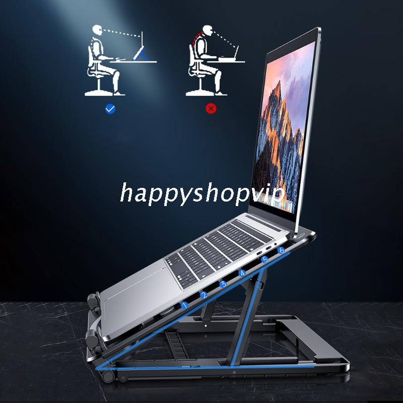 HSV Height Adjustable Laptop Cooling Stand Two Fans Strong Air Flow 3 Colors Folding