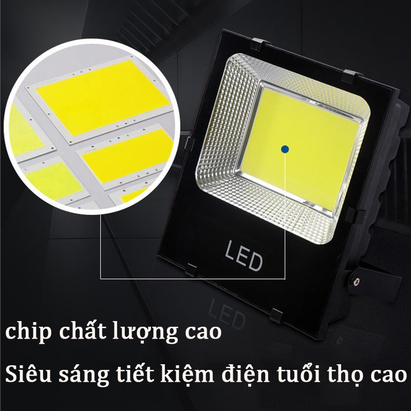 Đèn pha led 50W 100W 150W 200W chuyên công trình, bảng hiệu lắp đặt ngoài trời chống nước IP66 đủ công suất