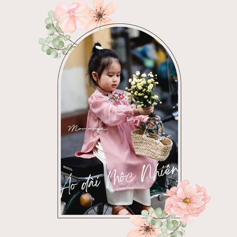 Áo dài bé gái Mộc Nhiên thiết kế P'ti chou