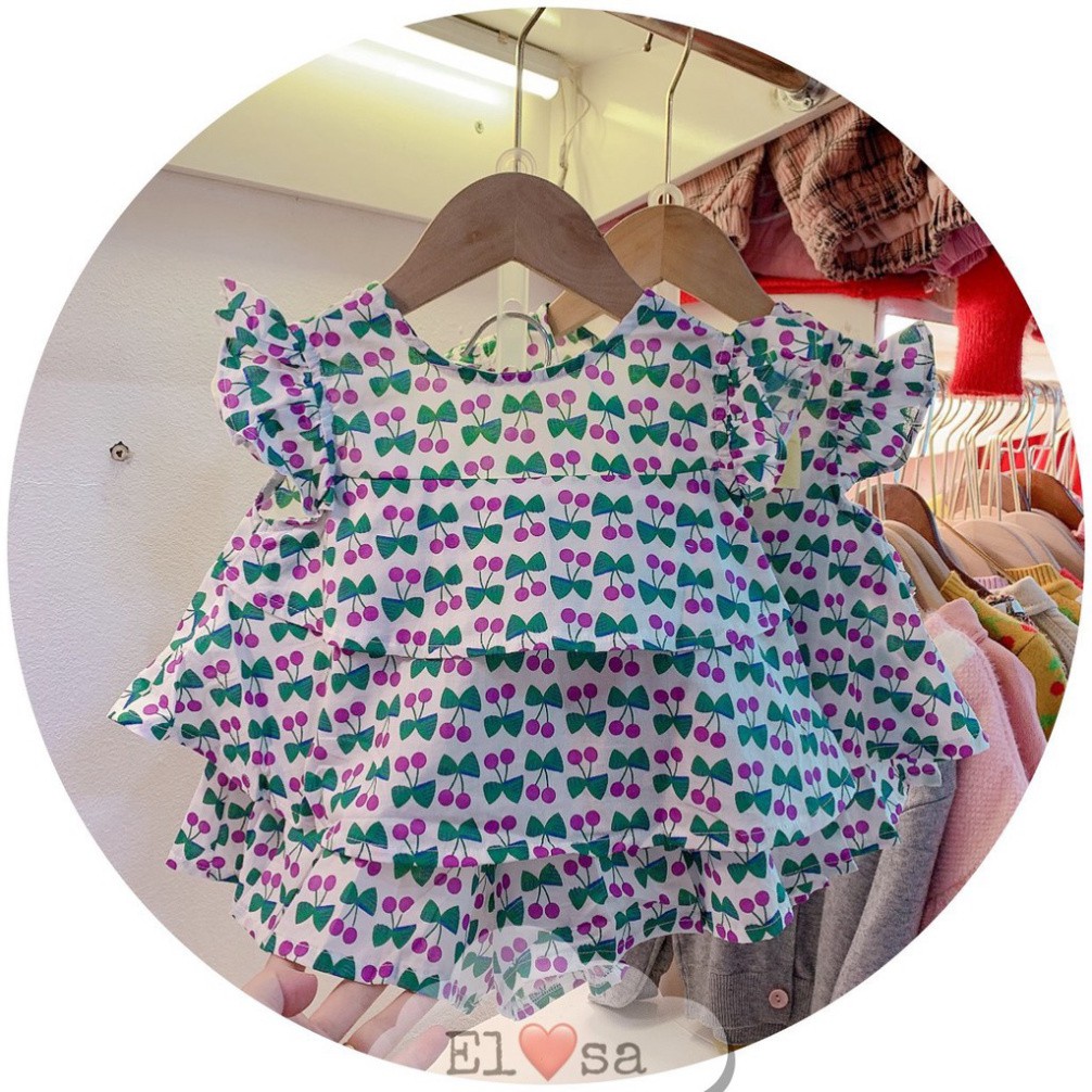 ELSAKIDS - Bộ quần áo bé gái 2 tầng - nơ lưng - quần giả váy siêu xinh-ELSAKIDS-2tầng-nơ-lưng  ༷