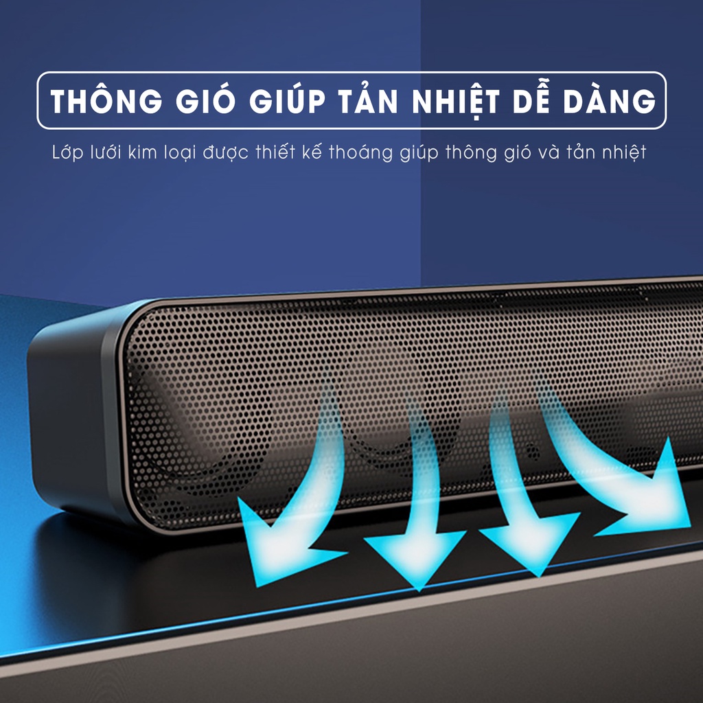 Loa bluetooth không dây SIDOTECH Soundbar SB66 RGB Pro âm thanh sống động sắc nét cho điện thoại máy tính laptop để bàn