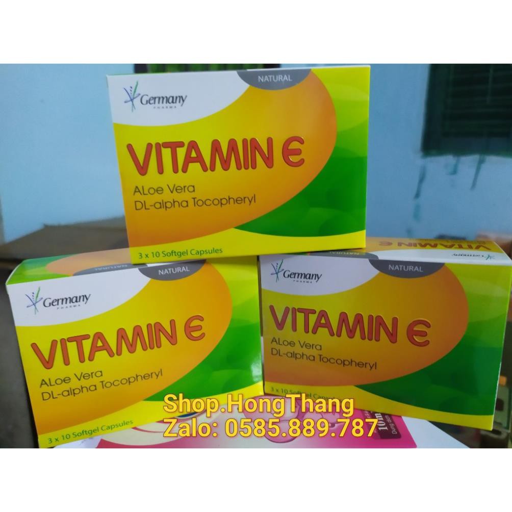 Vitamin E kèm tinh chất nha đam, đẹp da, chống lão hóa, mờ thâm, tạo làn da sáng, mịn, hồng hào
