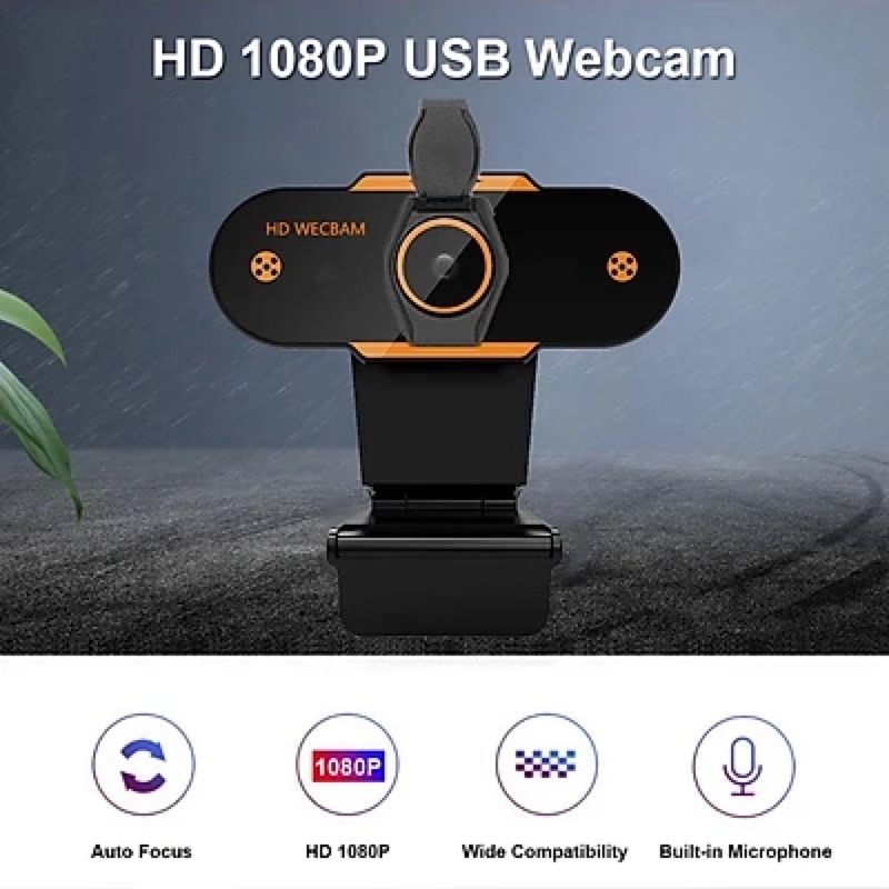 Camera Web 1080P HD CMOS USB 2.0 Video trực tiếp Họp trực tuyến Giảng dạy Micrô Máy tính Máy tính PC Webcam