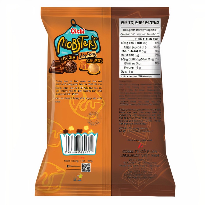 Combo 12 gói Oishi Bắp Rang Vị Sôcôla Caramen Mobsters