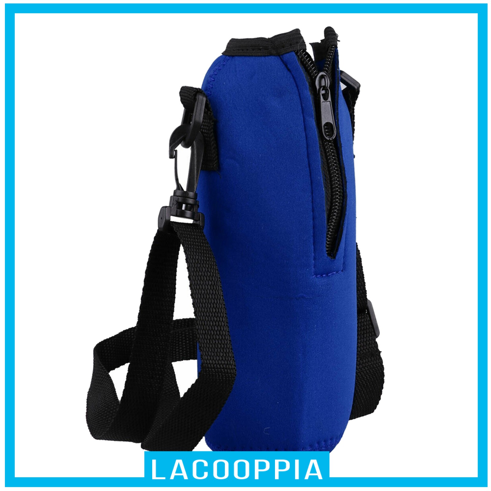 [LACOOPPIA] 750ML Neoprene Water Bottle Carrier Insulated Cover Bag Pouch with Strap &amp; Hook