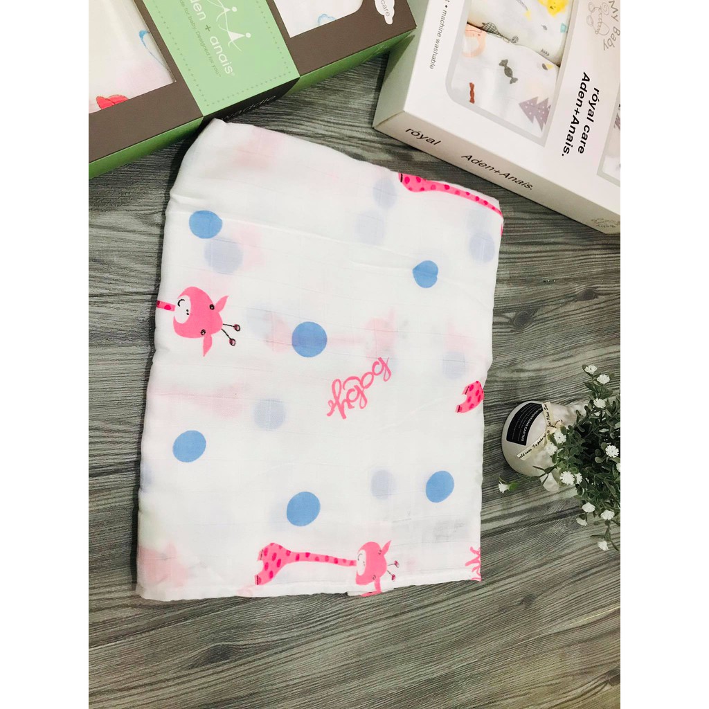 Set 2 khăn tắm sợi tre Aden &amp; Anais Swaddle cho bé