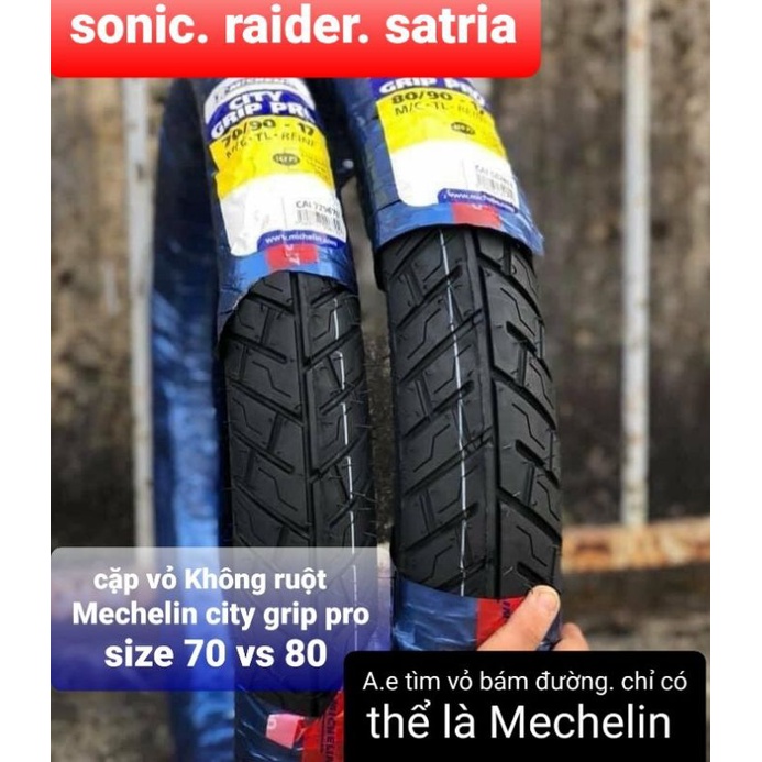 Vỏ mechelin city grip pro không ruột. 70.90.17 và 80.90.17
