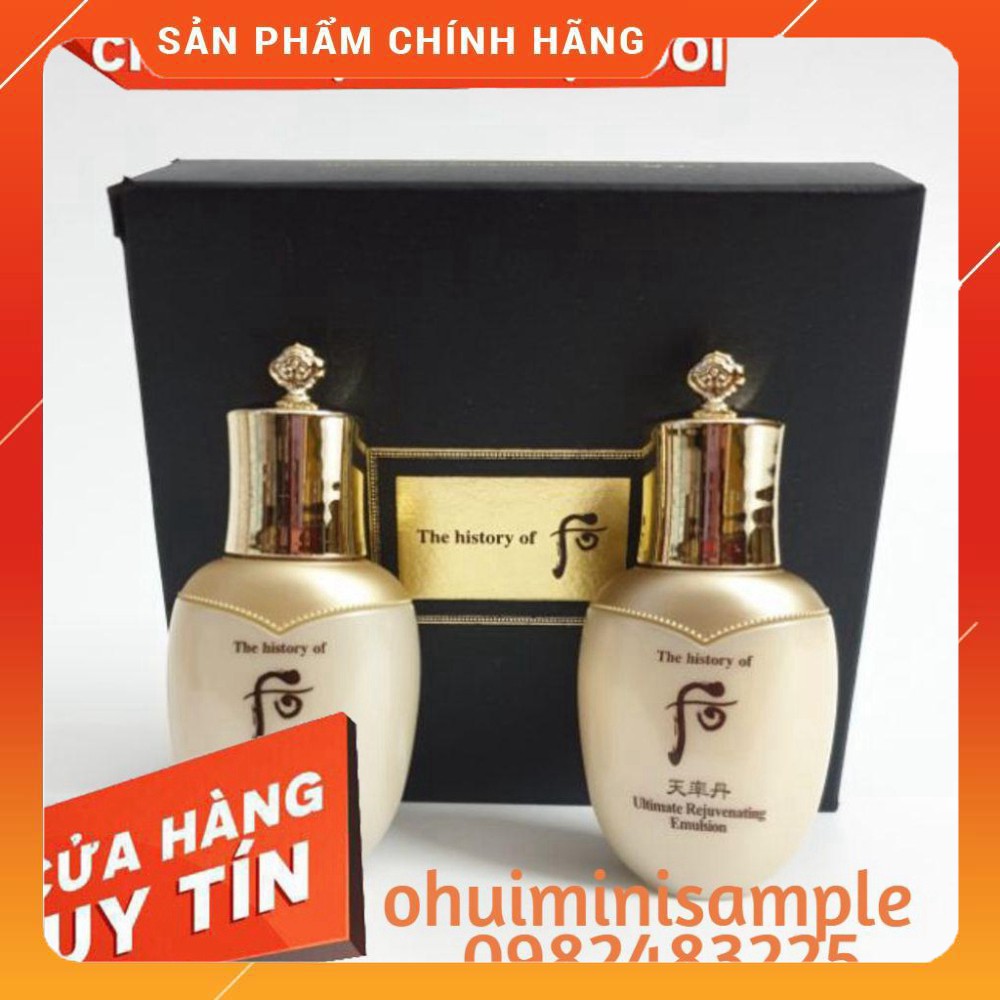 [MỚI] Cặp nước hoa hồng và sữa dưỡng tái sinh cao cấp mới - Whoo Cheonyuldan Ultimate Rejuvenating 25ml*2