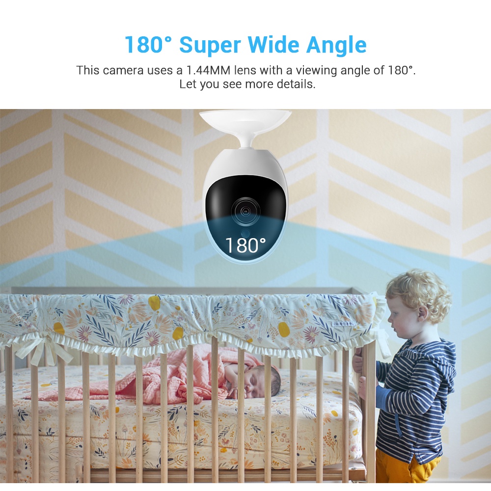 Camera IP Wifi HAMROL 1080P 180 độ° camera giám sát an ninh CCTV có tầm nhìn đêm IR chuyên dụng