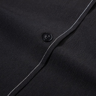 Áo Cổ Sen - Đen Viền Chỉ [A024 - Senbe Clothing]
