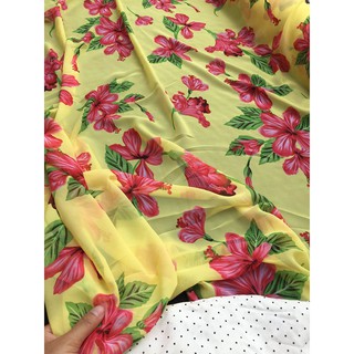 Combo 2m vải voan họa tiết đẹp (tặng 2 thêm 2 khúc 1m+1.2m) giá xả kho