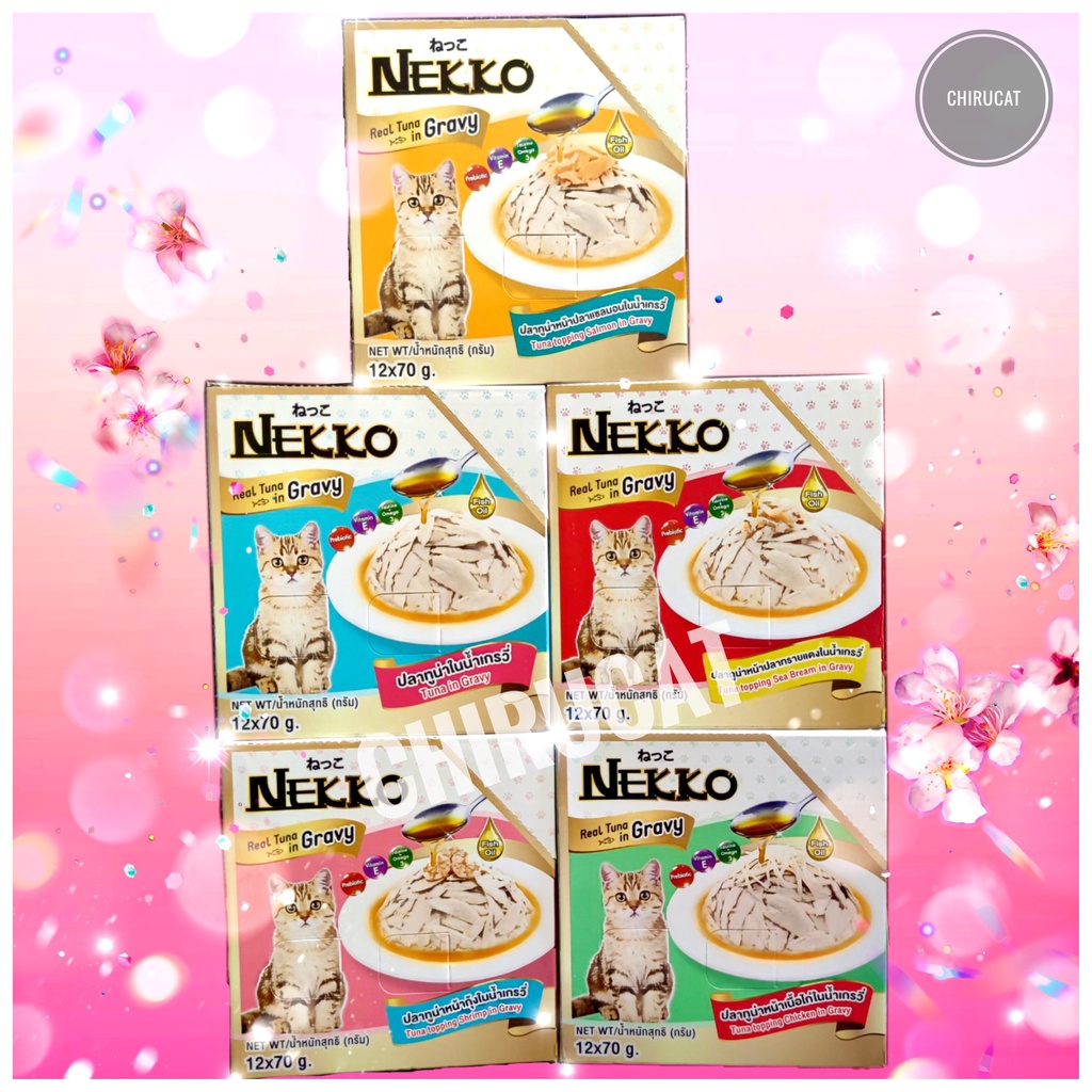 Pate Nekko Gravy Cá Ngừ Mix Cá Hồi,Gà,Tôm Cá Tráp