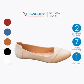 Giày bệt nữ mũi nhọn da bò mềm êm chân Lunashoes 1303 giầy trung niên cho mẹ bảo hành 2 năm