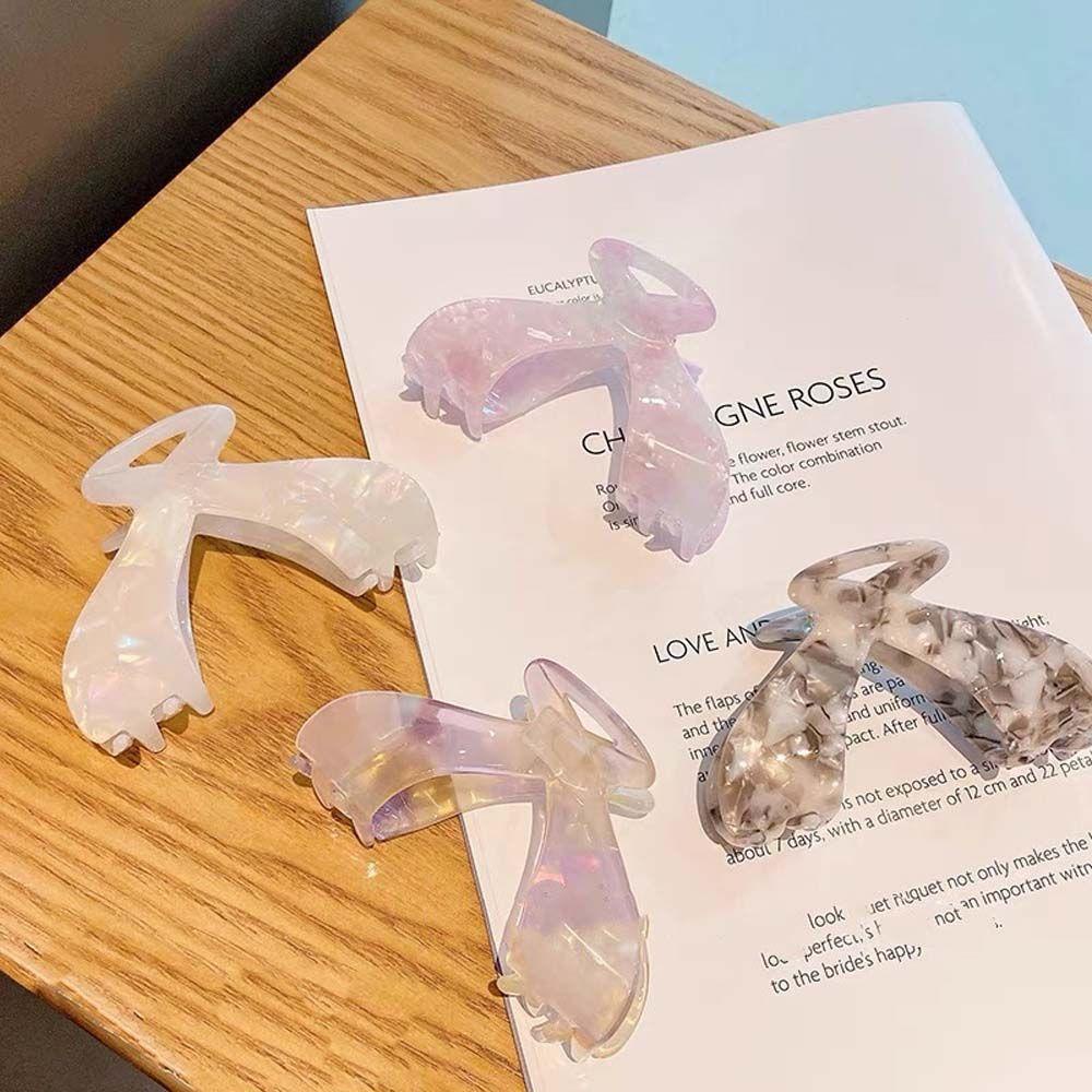 TWINKLE Kẹp Tóc Nhựa Acrylic Màu Sắc Ngọt Ngào Phong Cách Retro Cho Nữ