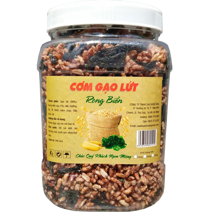 500G CƠM GẠO LỨT SẤY RONG BIỂN GIÒN NGON HIỆU SK FOOD