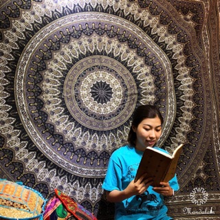 [ cao cấp ] Tapestry Ấn Độ treo tường trang trí 100% cotton 2m1 x 2m4 chất lượng