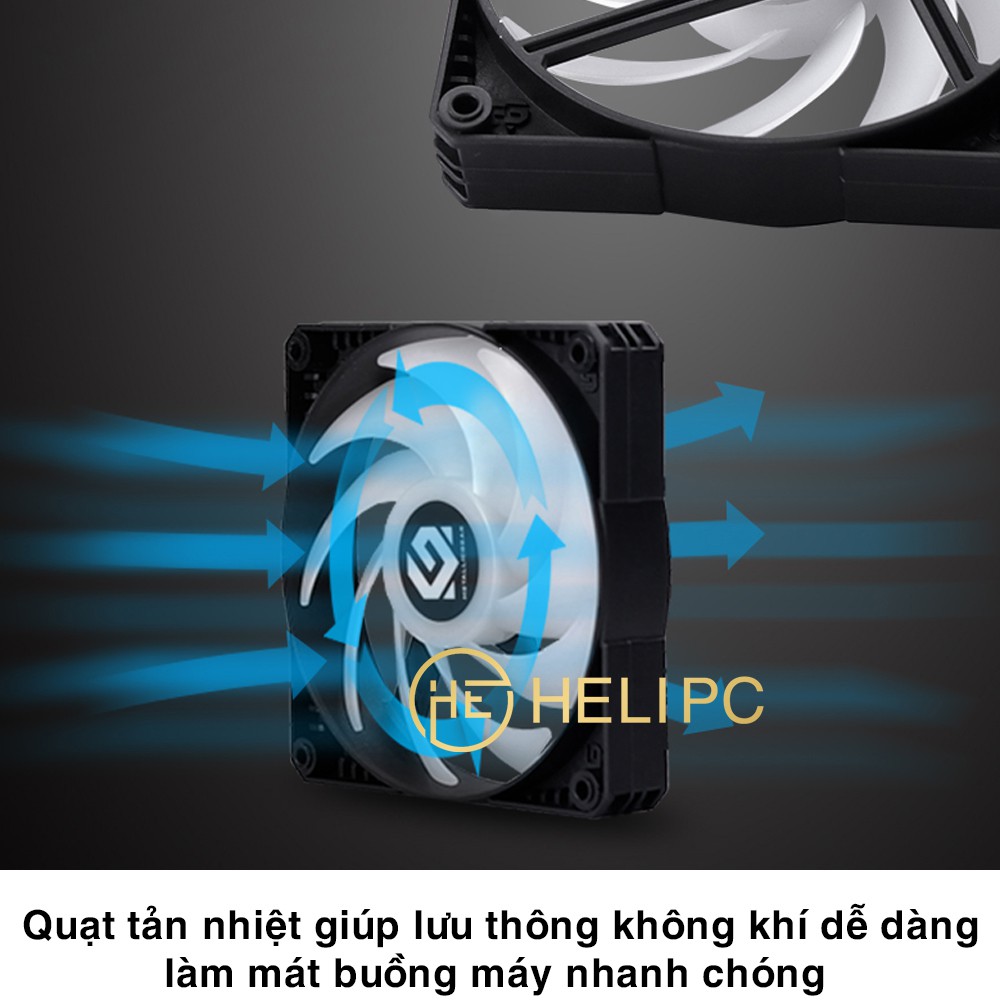 Quạt tản nhiệt case máy tính Phanteks MetallicGear Skiron RGB 140mm – Quạt fan case MetallicGear Skiron