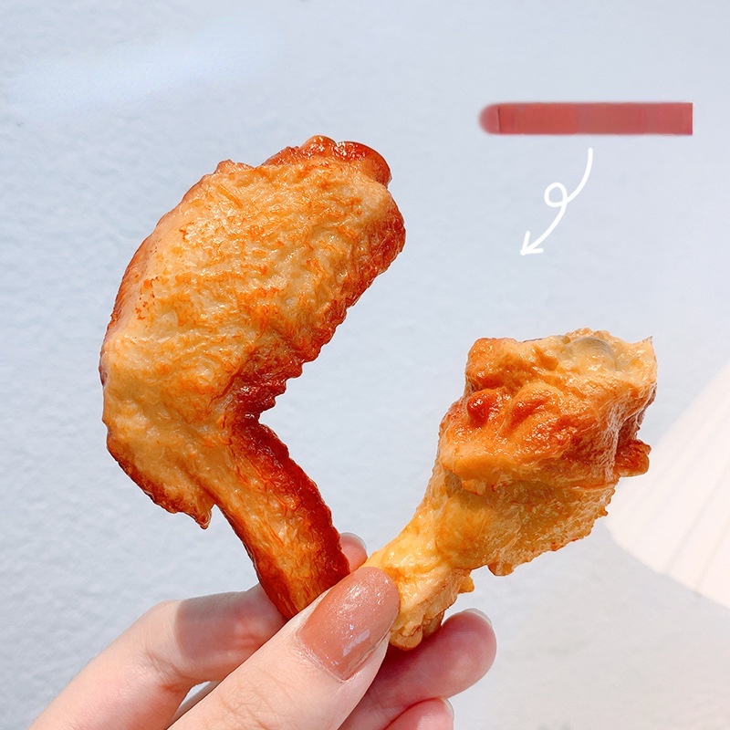 Kẹp tóc hình gà rán/cánh gà/đùi gà vui nhộn phong cách Hàn Quốc độc đáo cho nữ