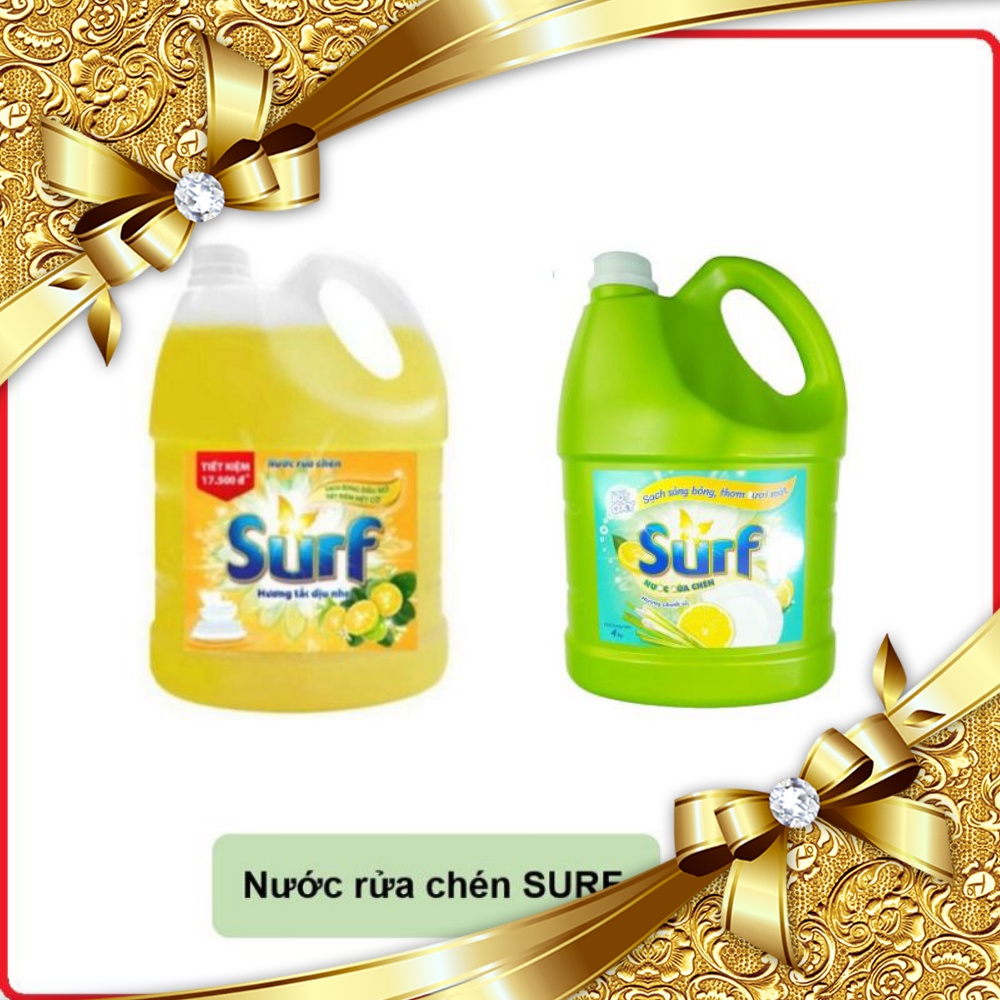 Nước rửa chén Surf Hương Tắc/ Chanh xả can 4kg.