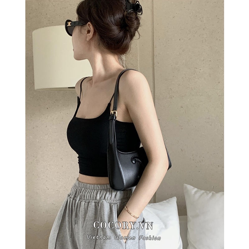 Cocory vn Hot! Áo Croptop Hai Dây Ôm Sát Tôn Dáng