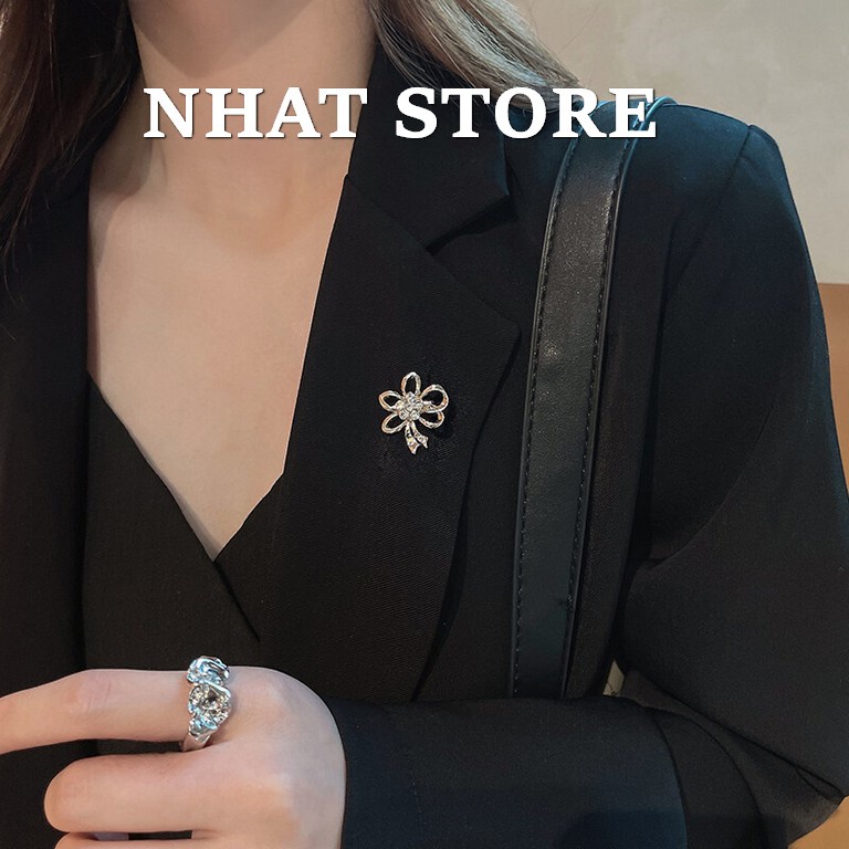 [HÀNG SẴN] Ghim cài áo vest hình hoa mini siêu dễ thương Hàn Quốc, huy hiệu cài áo nhatstore