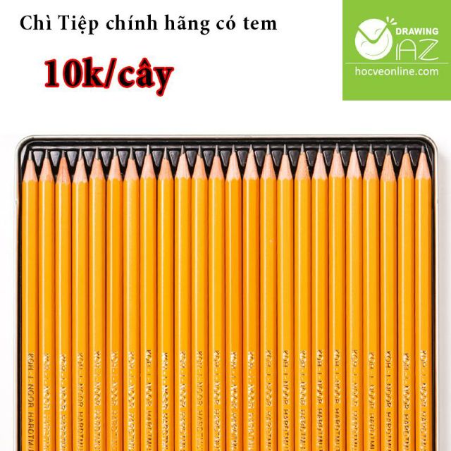 ( Hoạ cụ giá rẻ) Chì Tiệp HB, 2B, 3B, 4B, 5B, 6B, 8B