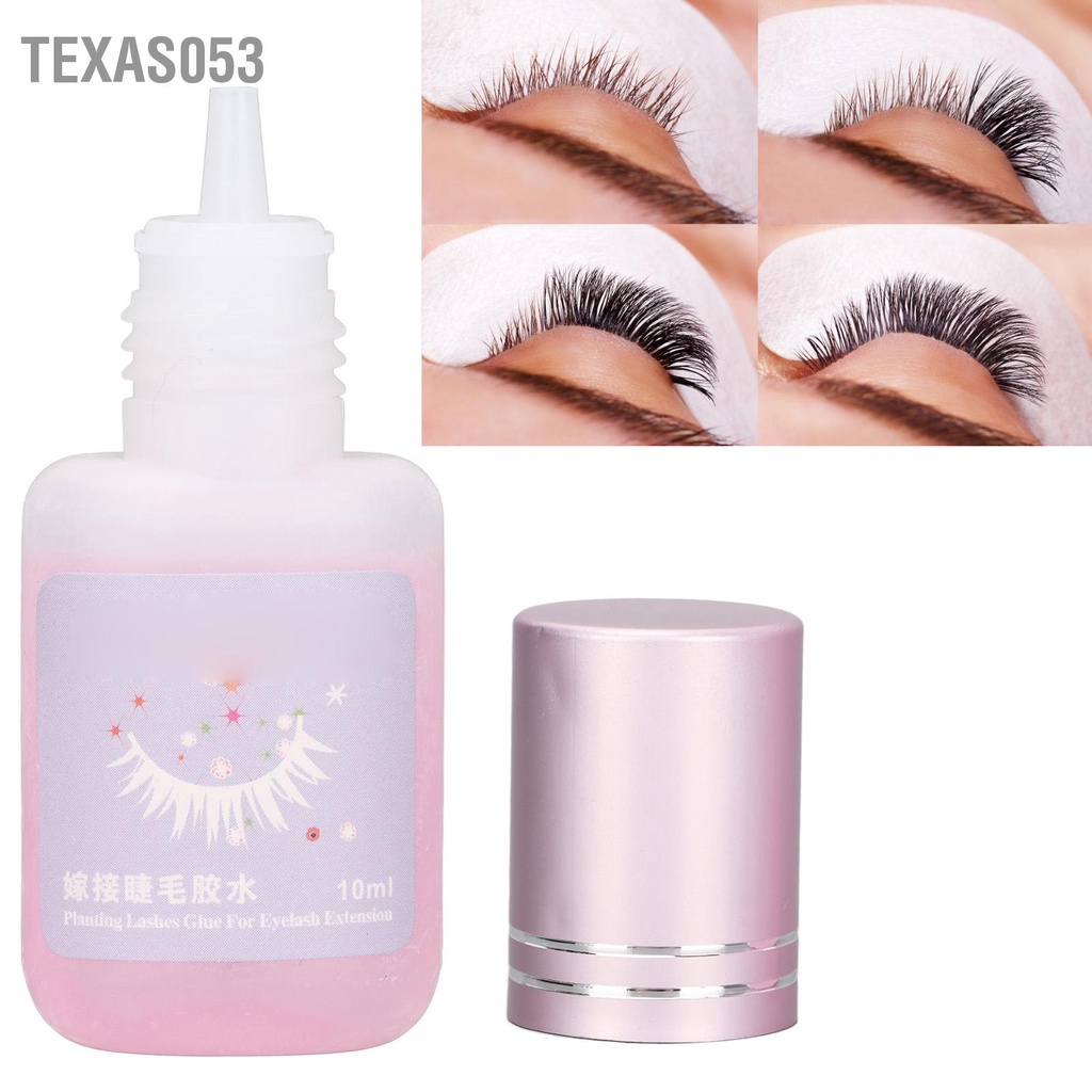 Keo Nối Lông Mi Chuyên Nghiệp Nhanh Khô Trong Suốt 1S 10ml【Texas053】