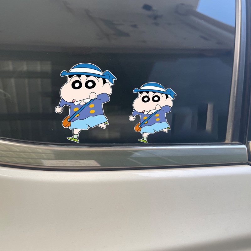 Miếng Dán Trang Trí Xe Hơi Chống Trầy Xước Họa Tiết Hoạt Hình Cậu Bé Bút Chì Shin-Chan Sáng Tạo