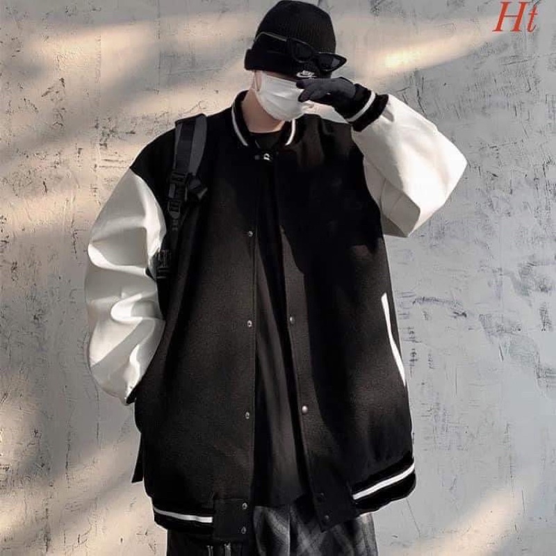 Áo khoác bomber nỉ cotton trơn đa màu HT13