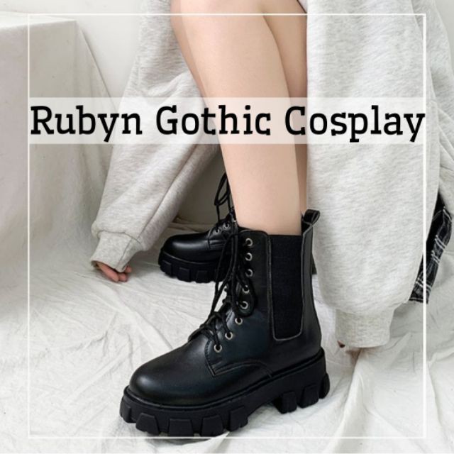 giày martin nữ [CÓ SẴN] 🔥 Giày boot cổ cao chiến binh phong cách cosplay ( Size 35 - 40 ) 🔥