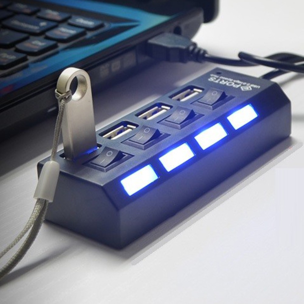 Củ sạc 4 cổng USB 2.0 công tắc riêng