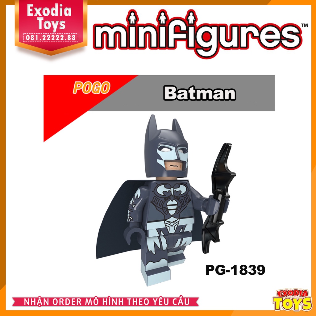 Xếp hình Minifigure Nhân vật Siêu anh hùng vũ trụ Marvel và DC Comics - Đồ Chơi Lắp Ghép Sáng Tạo - POGO PG8208